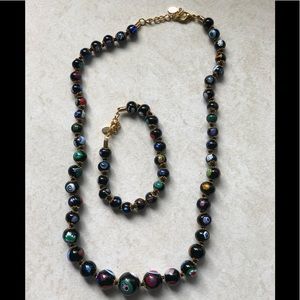 NWOT Murano Glass Necklace and Bracelet Set